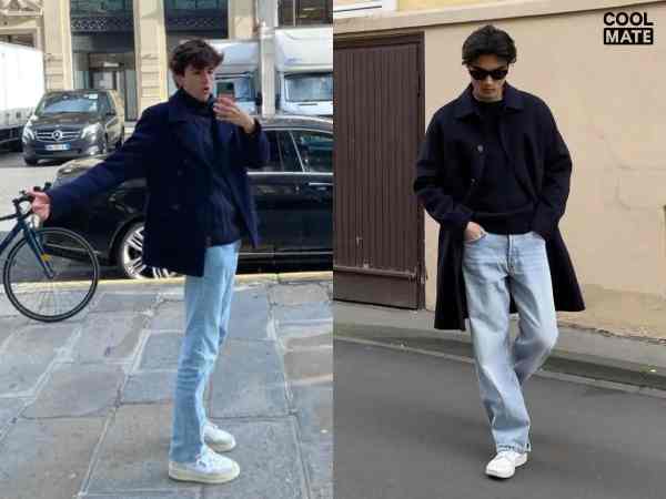 Quần jeans hoặc quần kaki